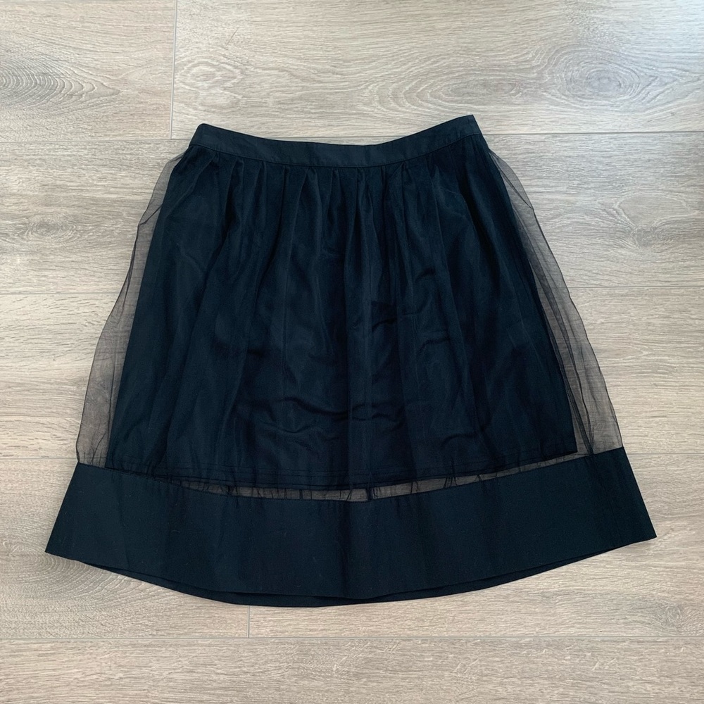 Marienbad layered black mini skirt